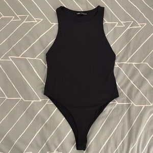 Black & white halter bodysuits